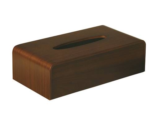 saito wood 木製のティッシュボックス カバー・ウォルナット