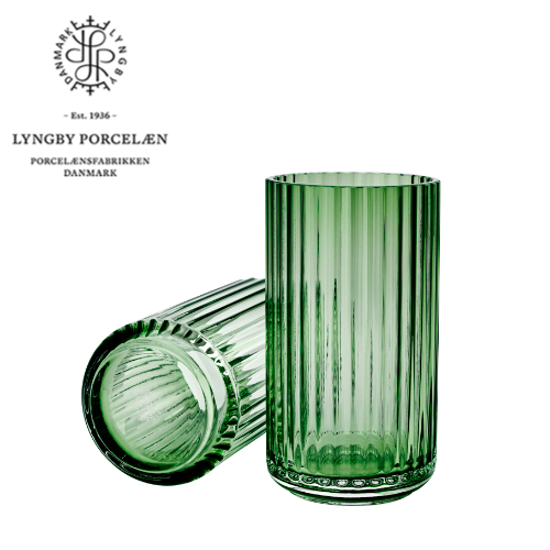 Lyngby Porcelaen ベース・グリーン　H15cm