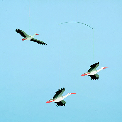 FLENSTED MOBILES　Lucky storks（幸運を運ぶコウノトリ）