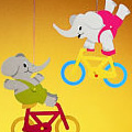 自転車とゾウ